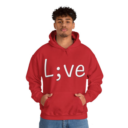 Semi-Colon L;ve Heavy Blend™ Hooded Sweatshirt