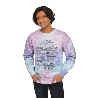 Mental Disorder Silhouette Tie-Dye Sweatshirt