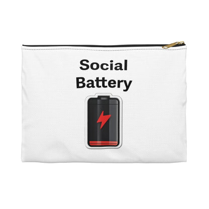 Social Battery Low Accessory Pouch