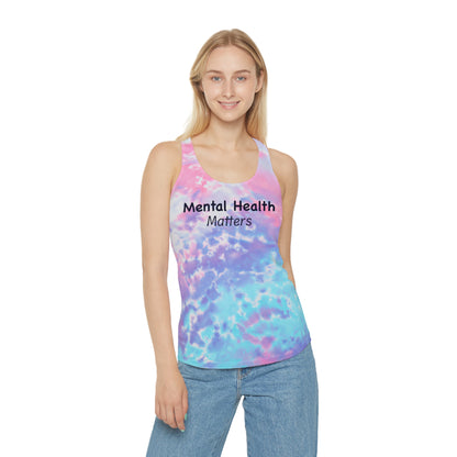 Mental Health Matters Tie Dye Racerback Tank Top