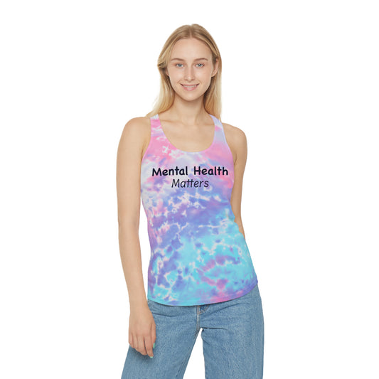 Mental Health Matters Tie Dye Racerback Tank Top