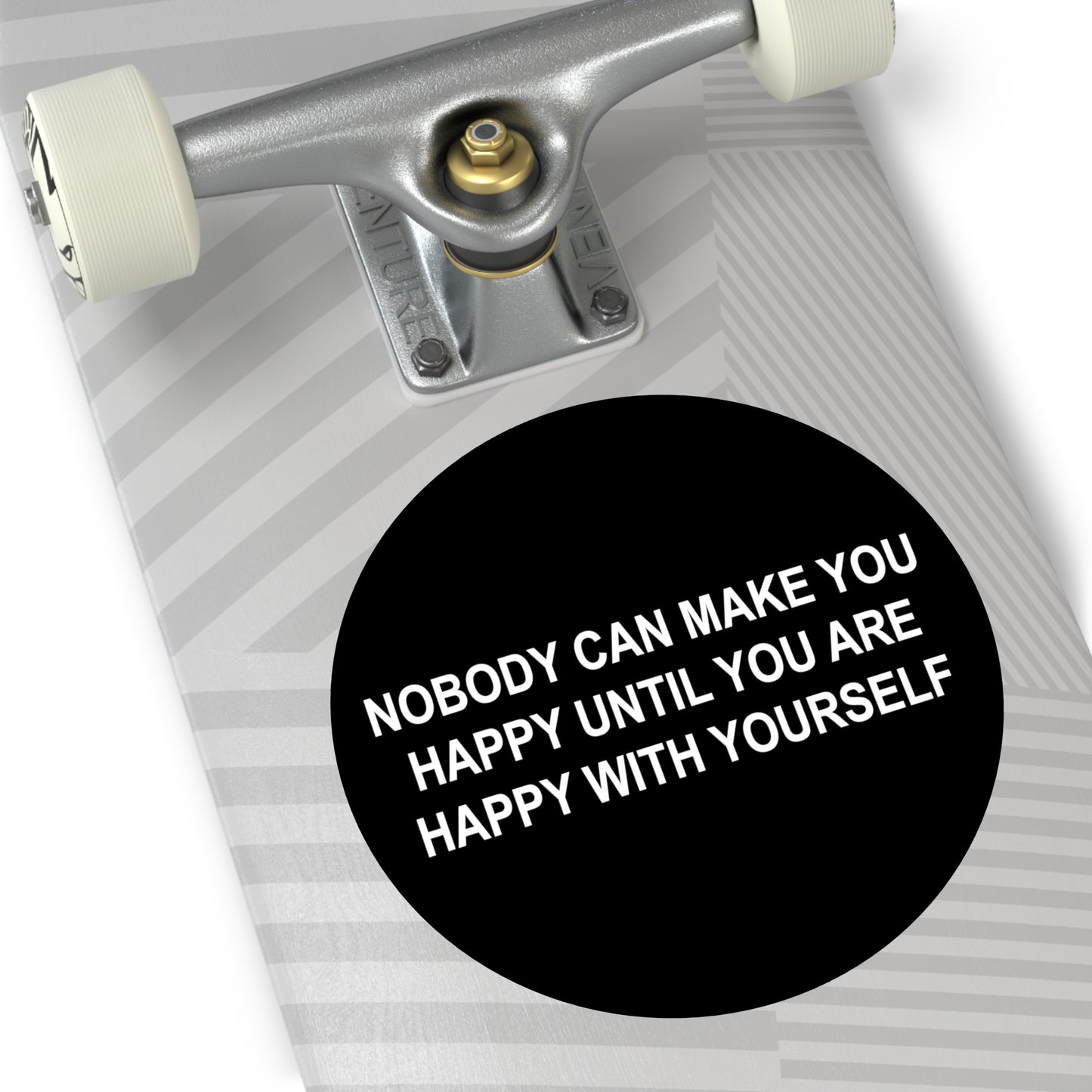 Happy with Yourself Round Vinyl Stickers