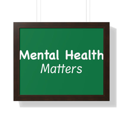 Mental Health Matters Framed Horizontal Poster