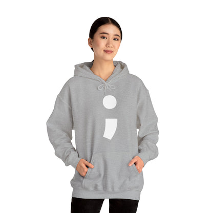 Semi-Colon ; Heavy Blend™ Hooded Sweatshirt