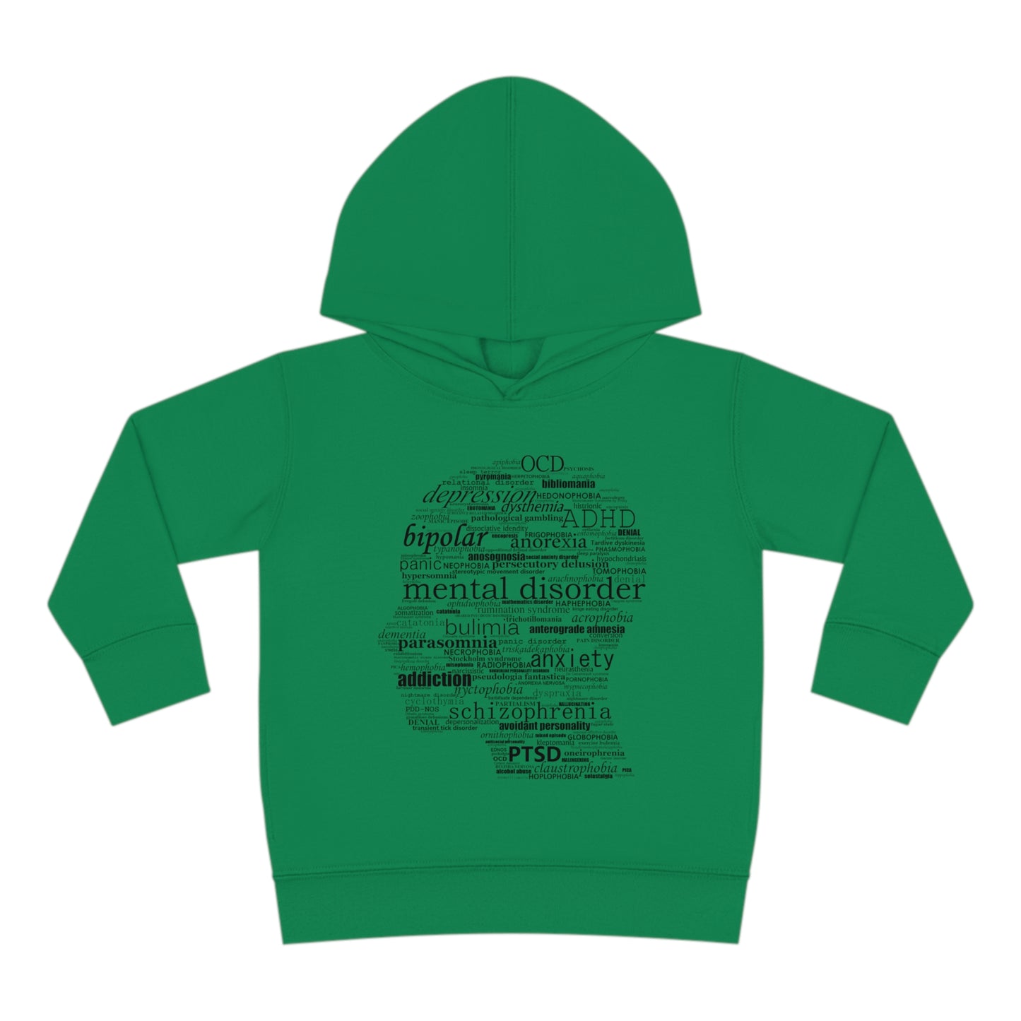 Mental Disorder Silhouette Pullover Fleece Hoodie