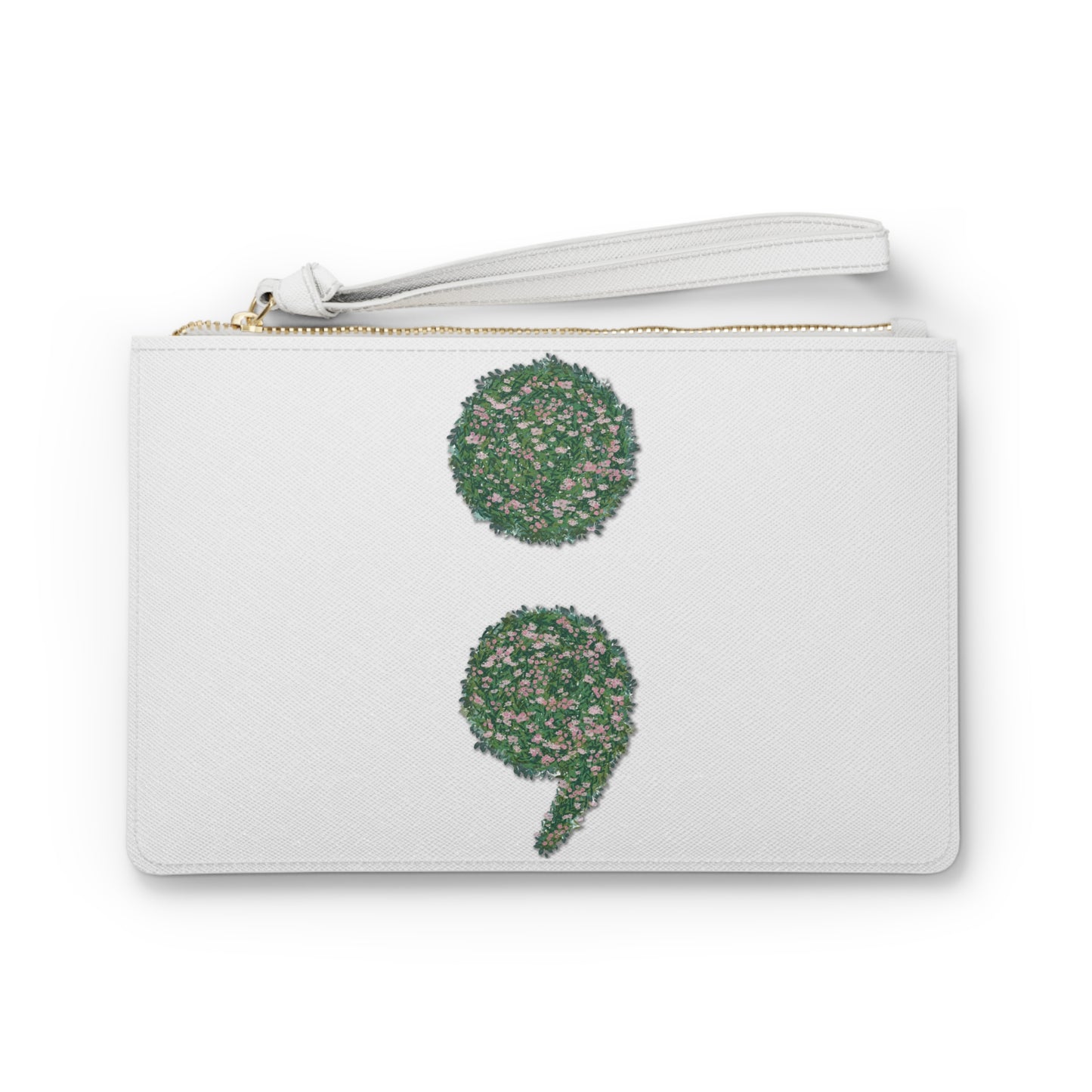 Flowers Semi-Colon Clutch Bag