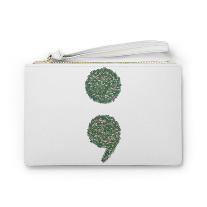 Flowers Semi-Colon Clutch Bag