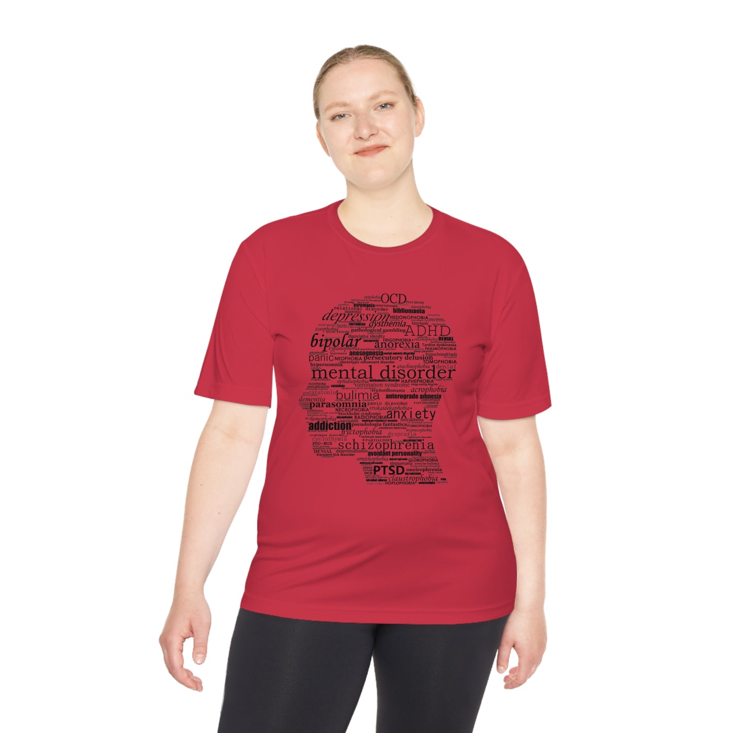 Mental Disorder Silhouette Moisture Wicking Tee