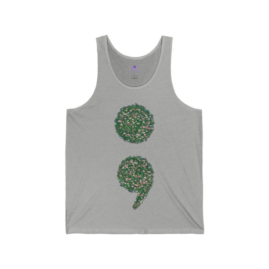 Flowers Semi-Colon Unisex Jersey Tank