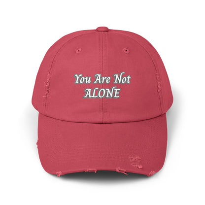 You Are Not Alone Unisex Distressed Cap