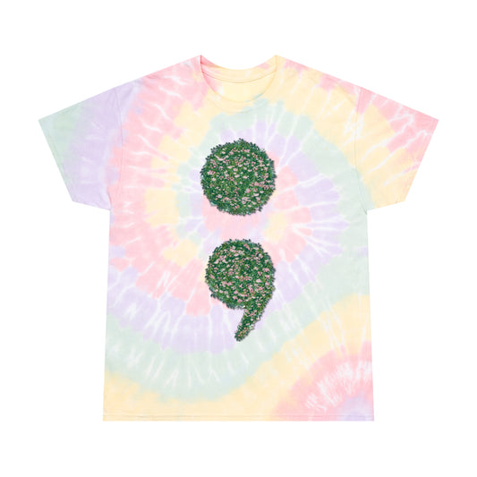 Flowers Semi-Colon Tie-Dye Tee, Spiral