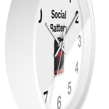 Social Battery Wall Clock