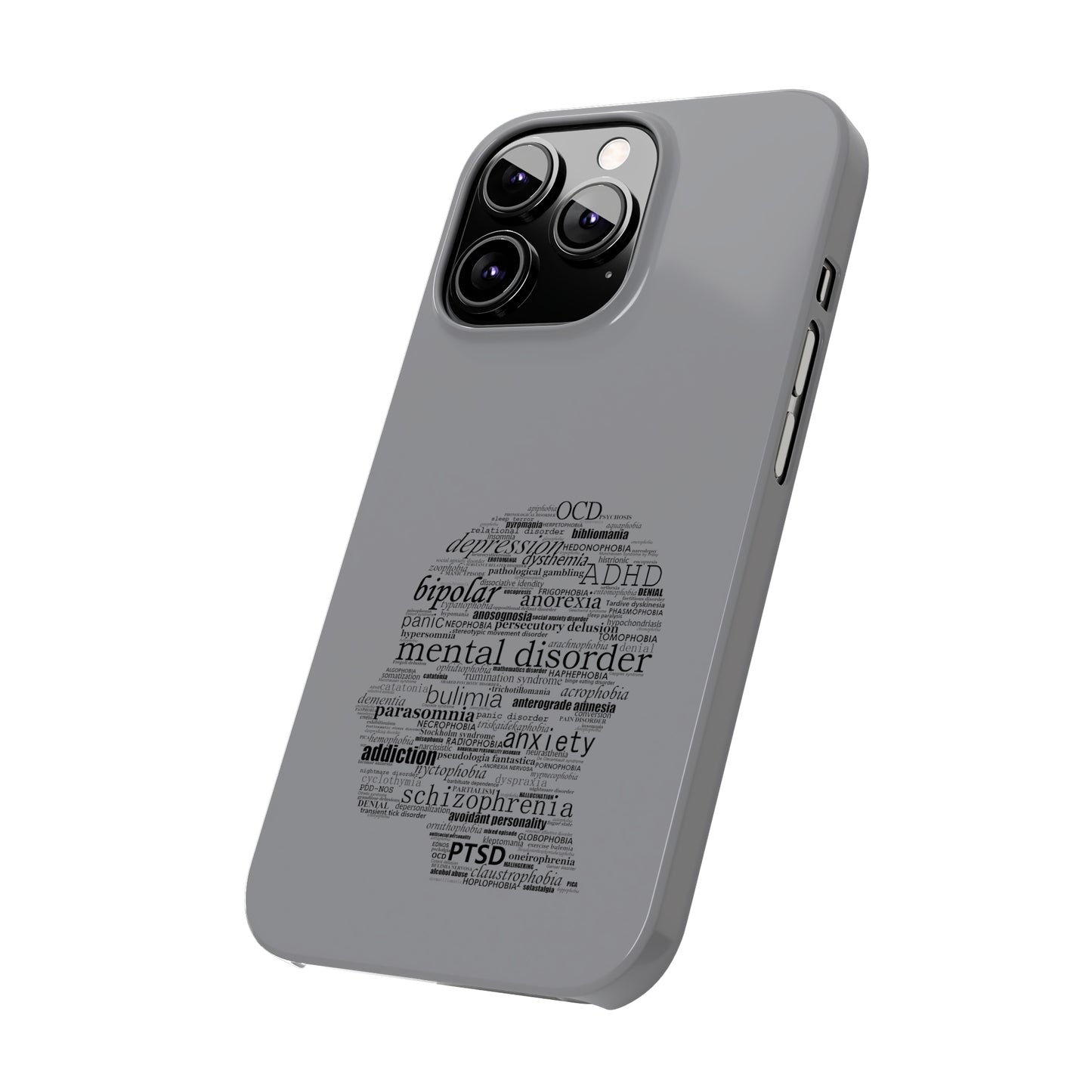 Mental Disorder Silhouette Slim Phone Cases