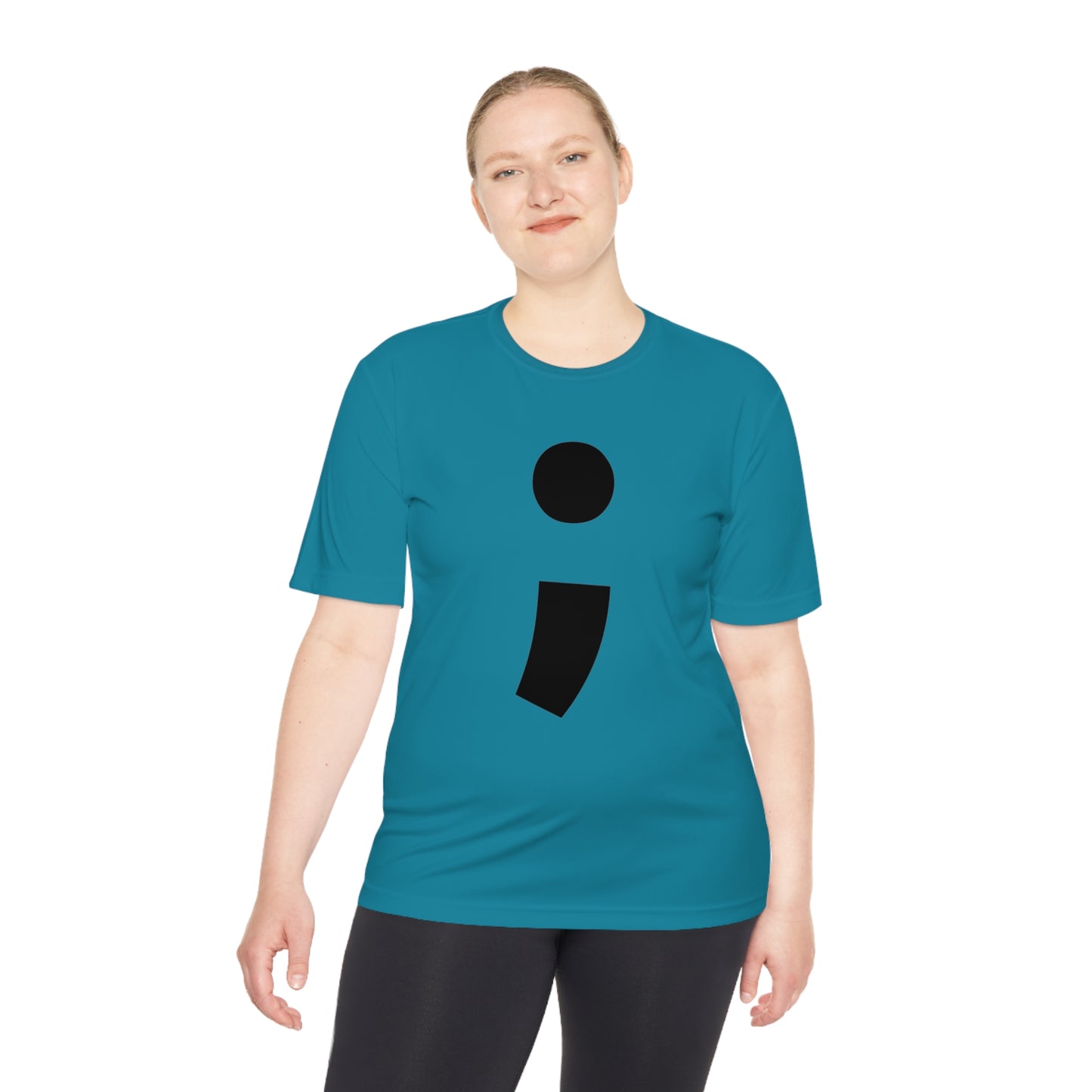 Semi-Colon ; Moisture Wicking Tee