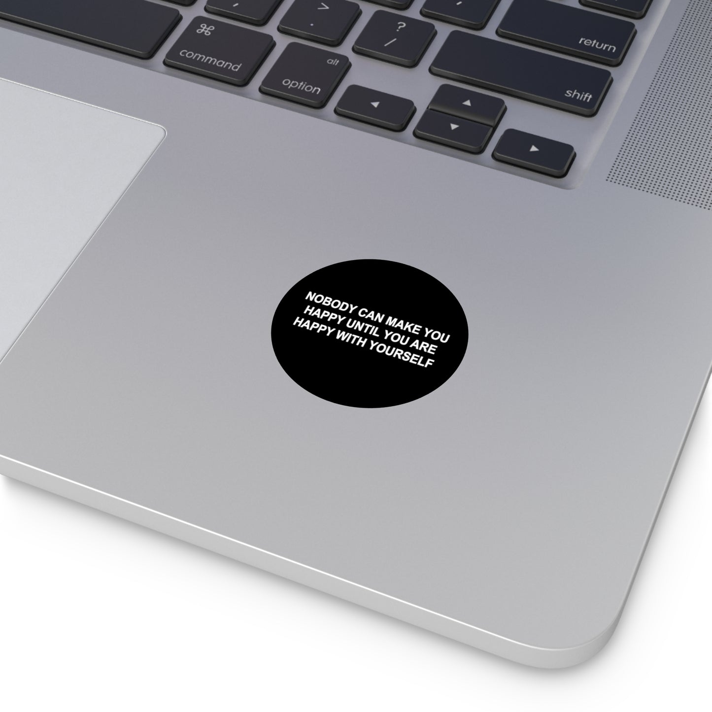 Happy with Yourself Round Vinyl Stickers