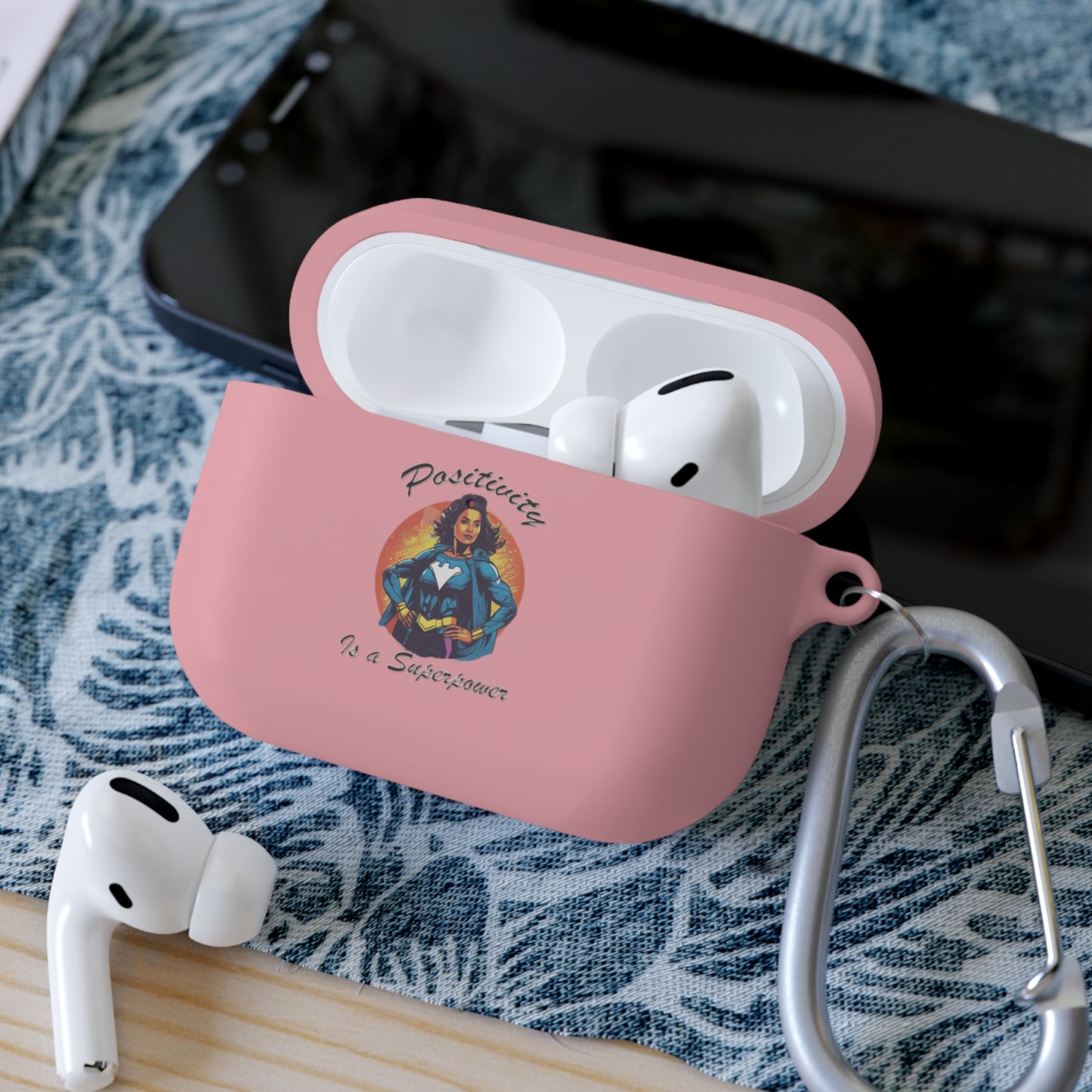 Positivity is a Superpower Female Superhero AirPods and AirPods Pro Case Cover