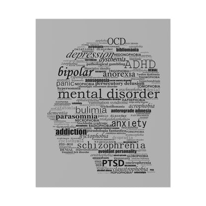 Mental Disorder Silhouette Poster