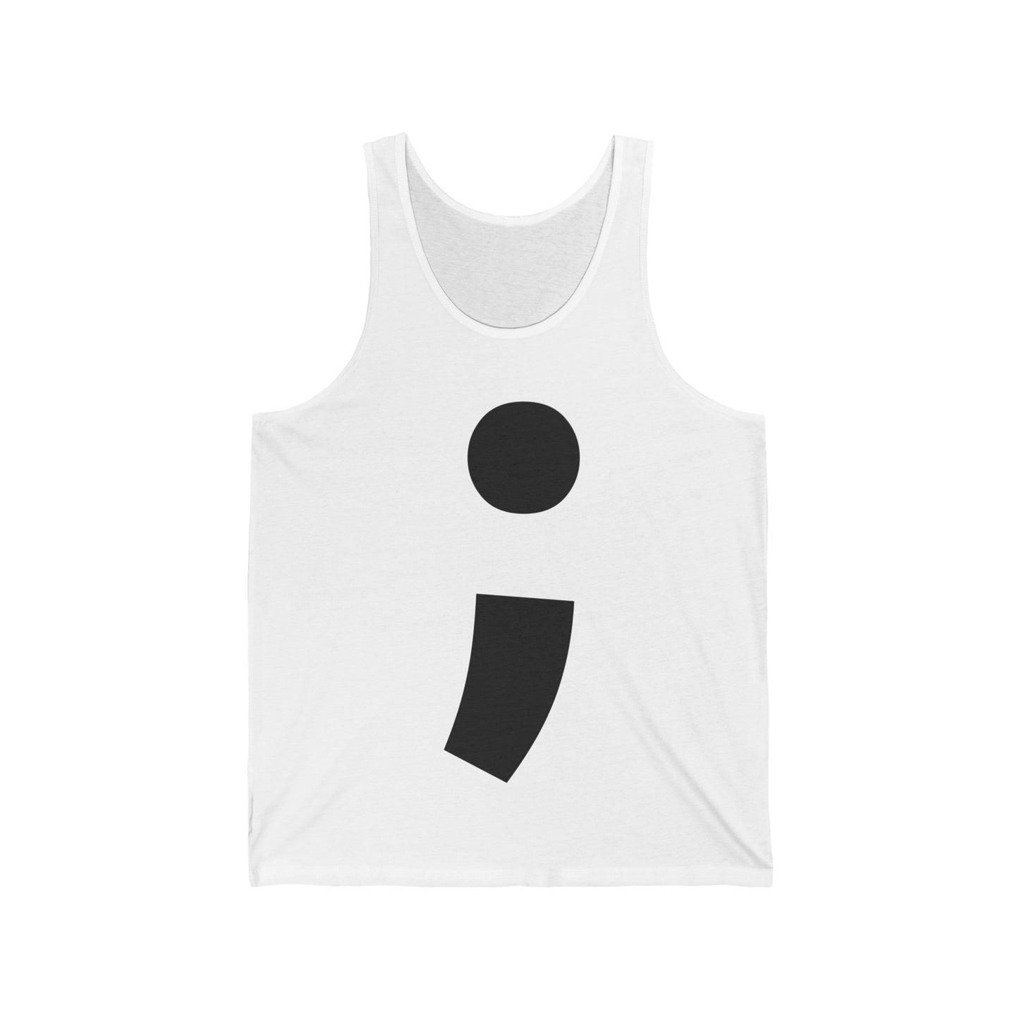 Semi-Colon ; Unisex Jersey Tank