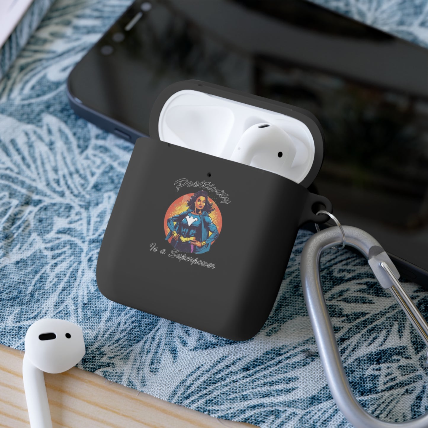 Positivity is a Superpower Female Superhero AirPods and AirPods Pro Case Cover