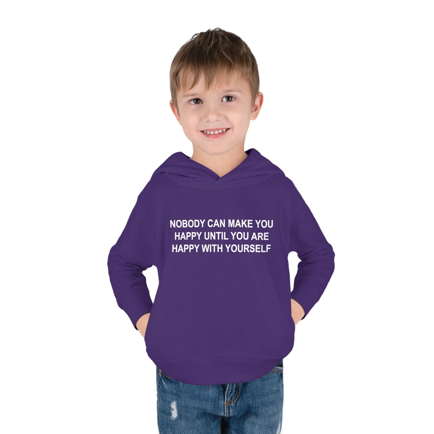 Happy with Yourself Toddler Pullover Fleece Hoodie