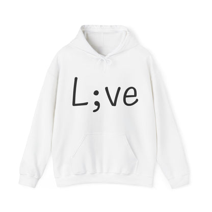 Semi-Colon L;ve Heavy Blend™ Hooded Sweatshirt