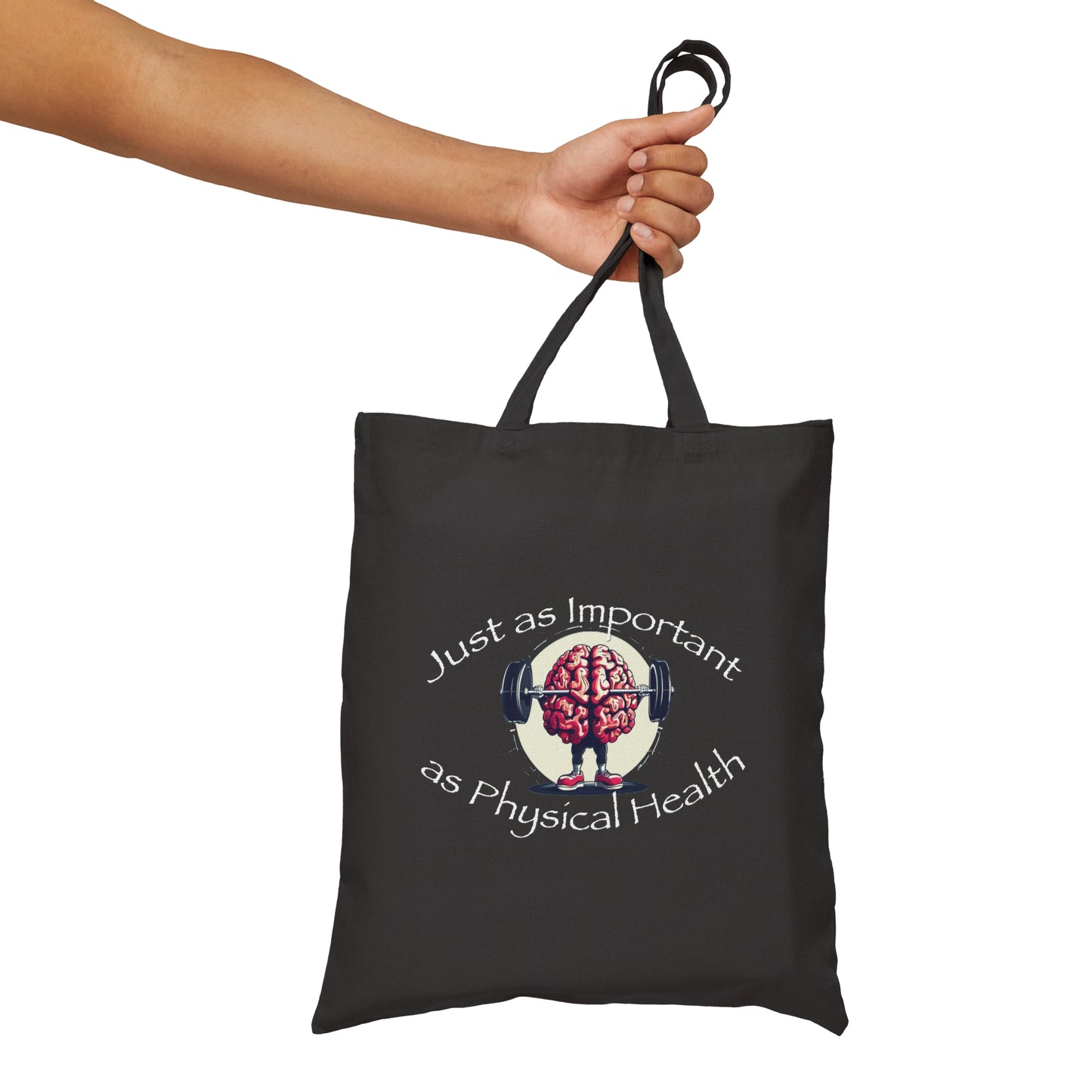 Mental Health Muscle Cotton Canvas Tote Bag