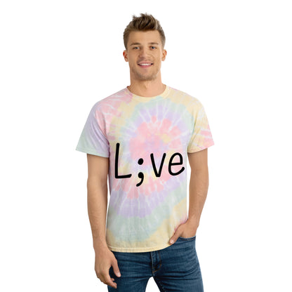 Semi-Colon L;ve Tie-Dye Tee, Spiral