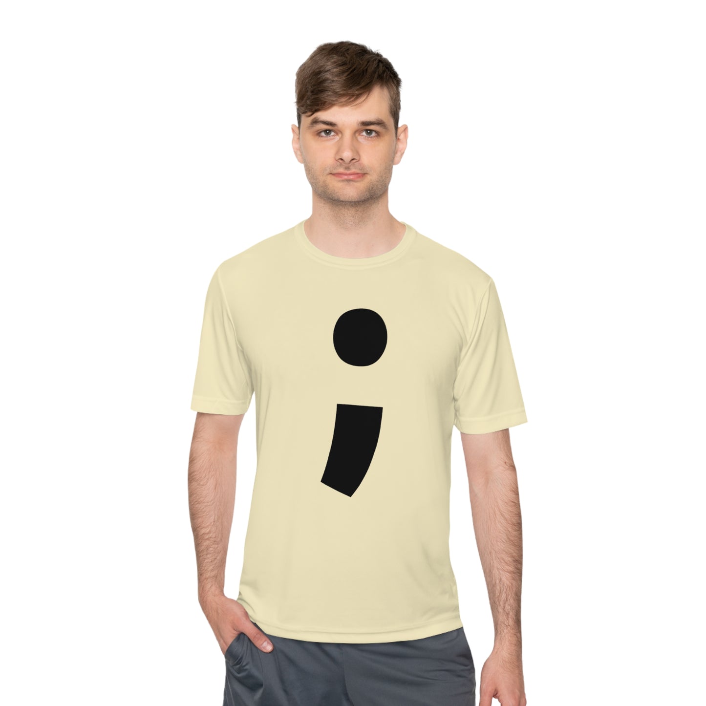 Semi-Colon ; Moisture Wicking Tee