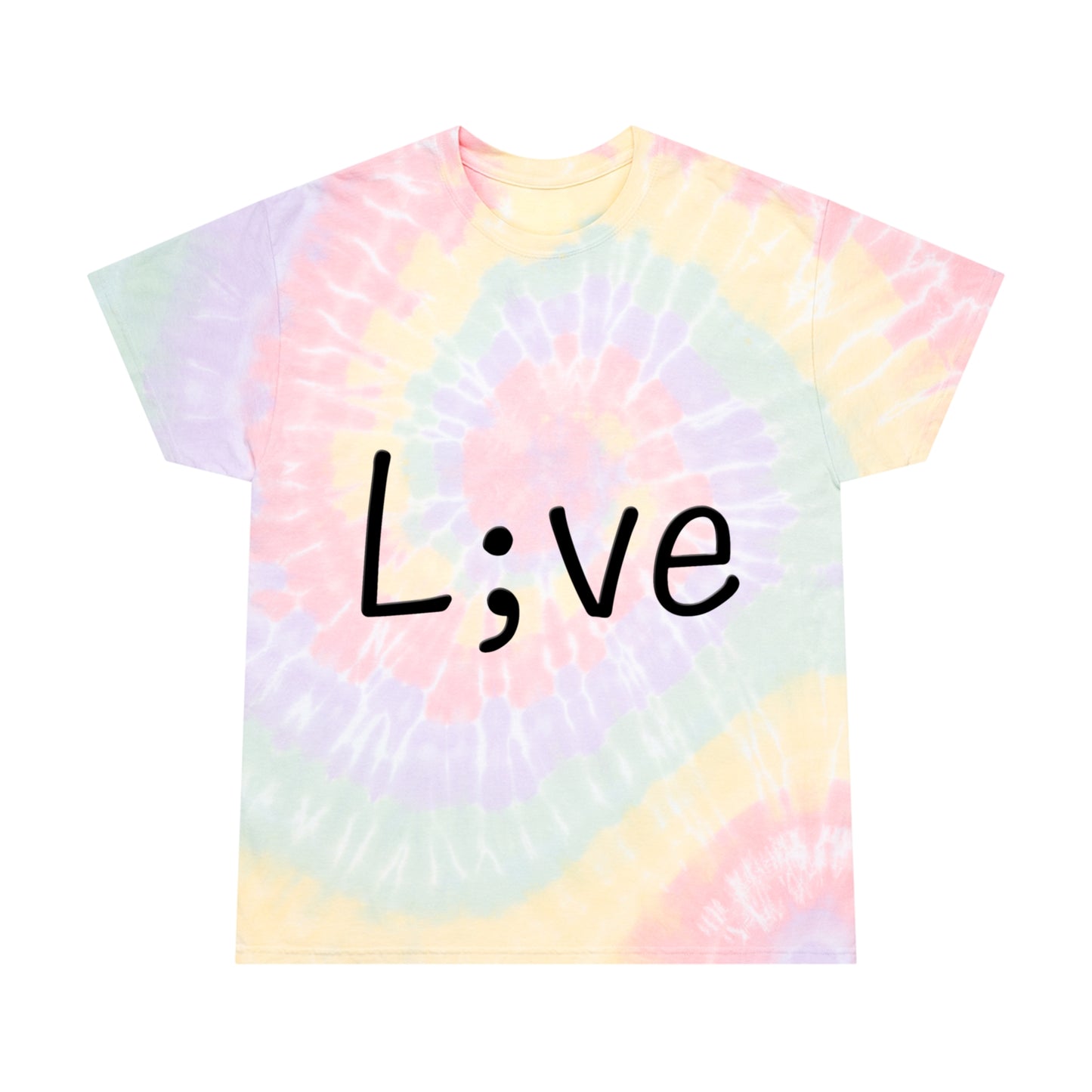 Semi-Colon L;ve Tie-Dye Tee, Spiral