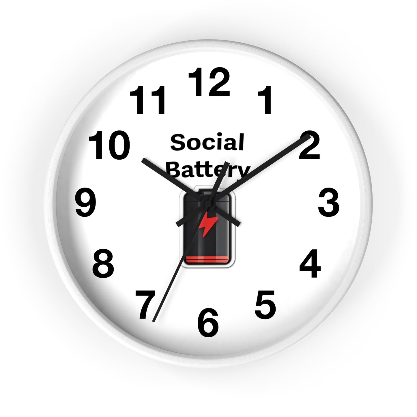 Social Battery Wall Clock