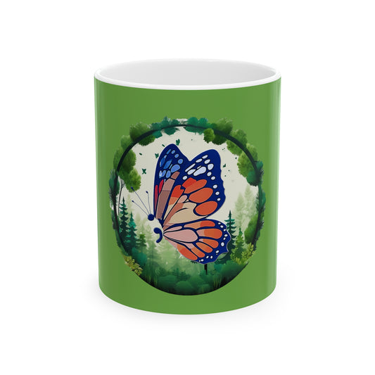 Semi-Colon Butterfly 11oz Ceramic Mug