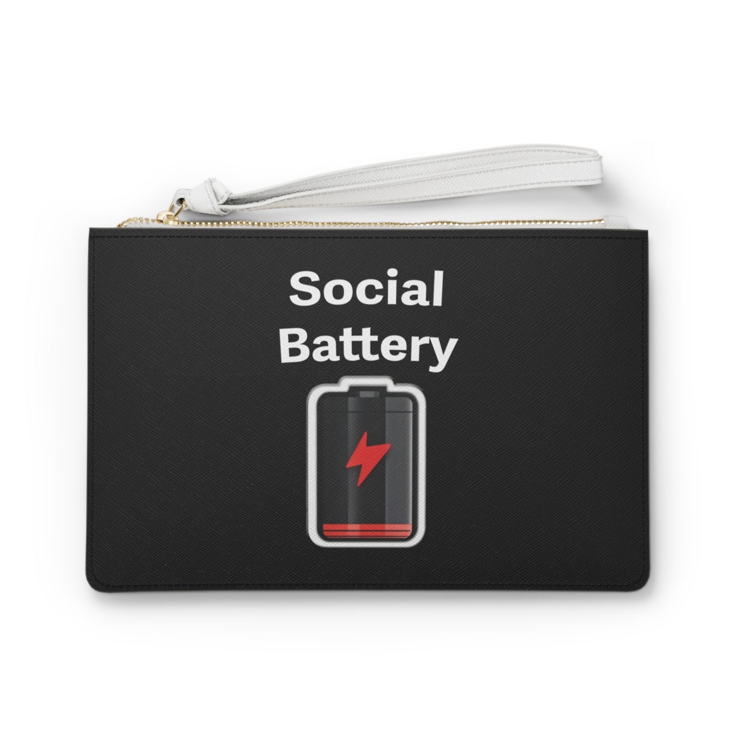 Social Battery Low Clutch Bag