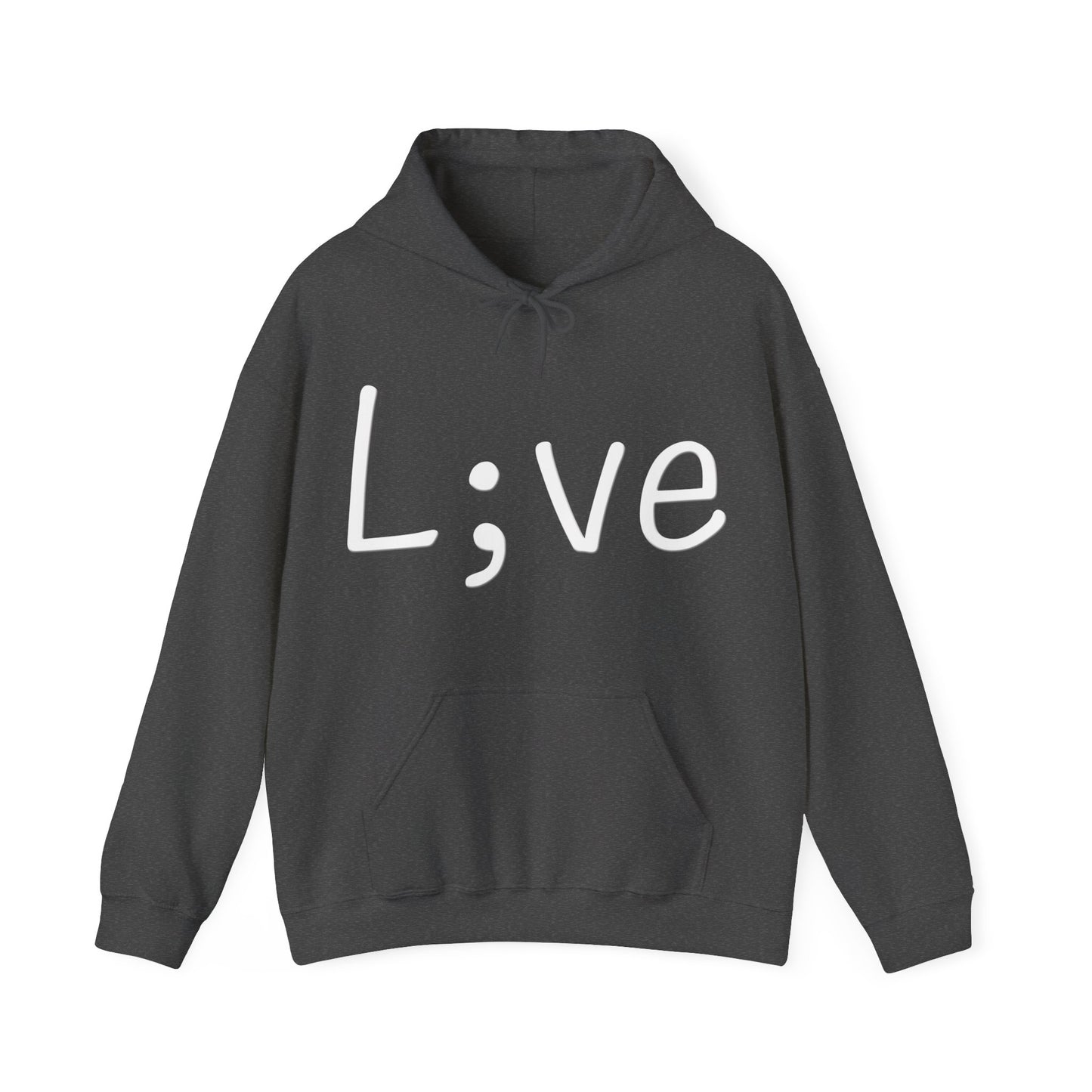 Semi-Colon L;ve Heavy Blend™ Hooded Sweatshirt