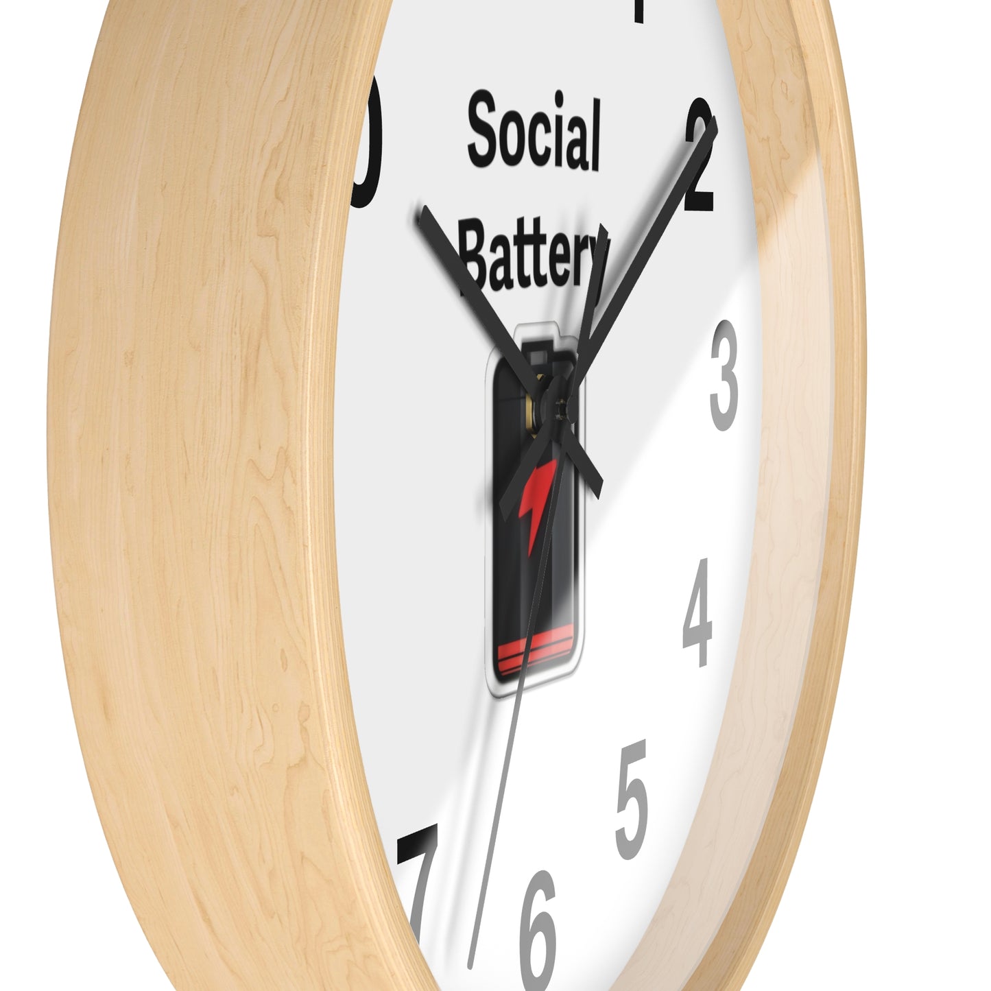 Social Battery Wall Clock