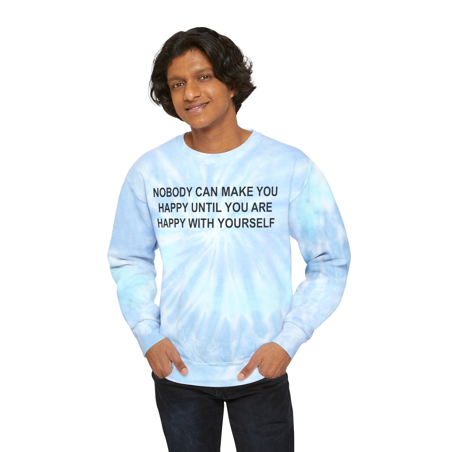 Happy with Yourself Unisex Tie-Dye Sweatshirt