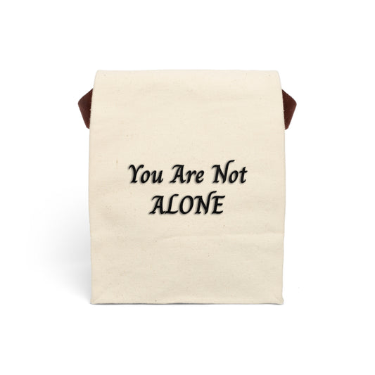 You Are Not Alone Canvas Lunch Bag With Strap