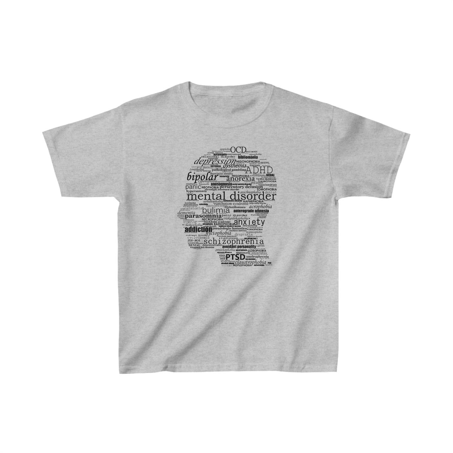 Mental Disorder Silhouette Kids Heavy Cotton™ Tee