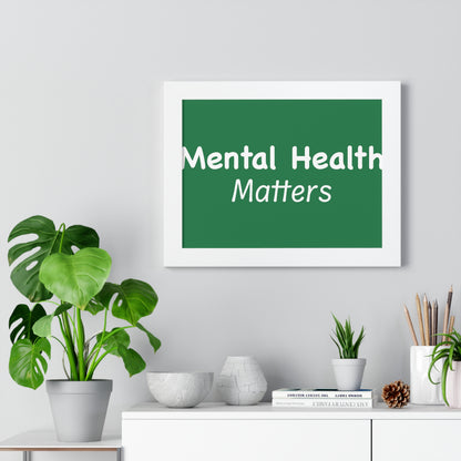 Mental Health Matters Framed Horizontal Poster