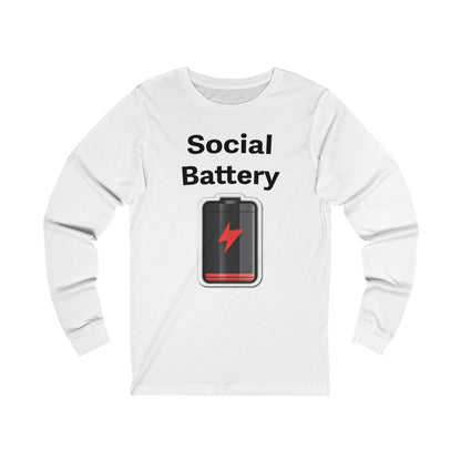 Social Battery Low Jersey Long Sleeve Tee