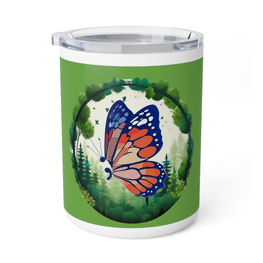 Semi-Colon Butterfly 10oz Insulated Coffee Mug