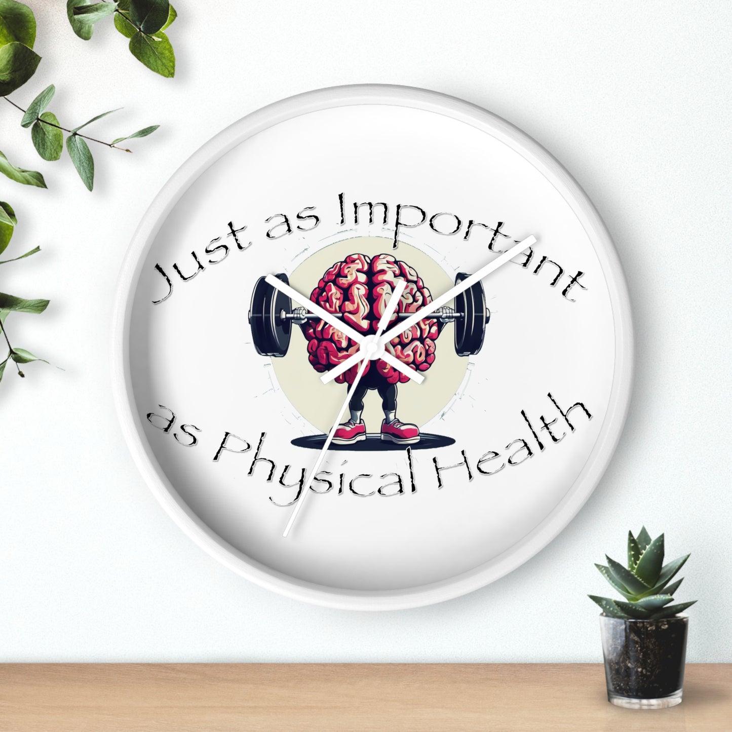 Mental Health Muscle Wall Clock