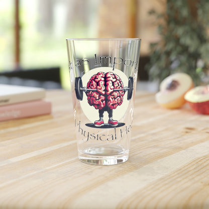 Mental Health Muscle 16oz Pint Glass