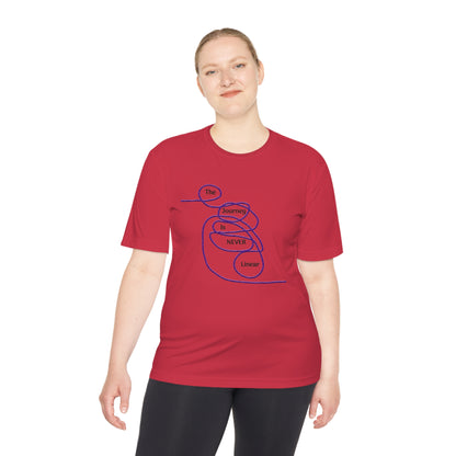 The Journey is Never Linear Moisture Wicking Tee