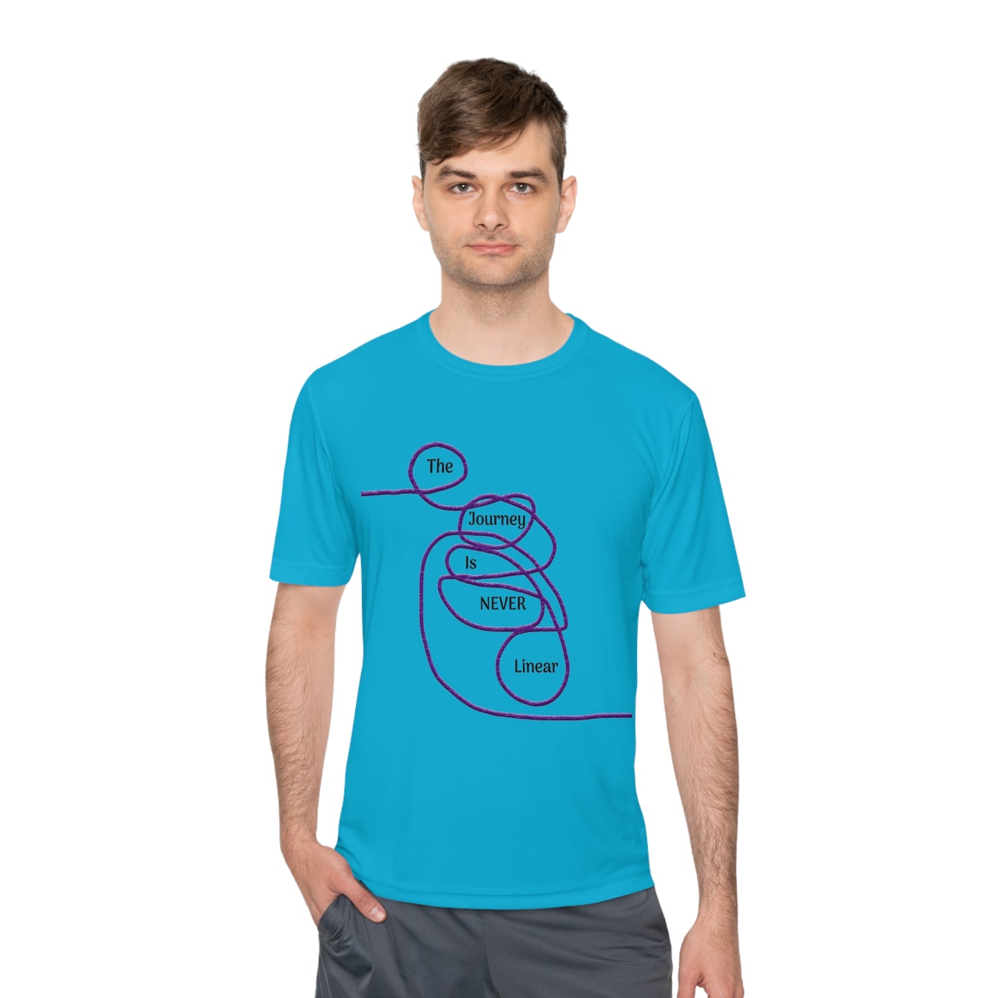 The Journey is Never Linear Moisture Wicking Tee