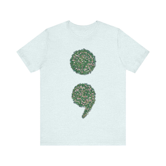 Flowers Semi-Colon T-Shirt