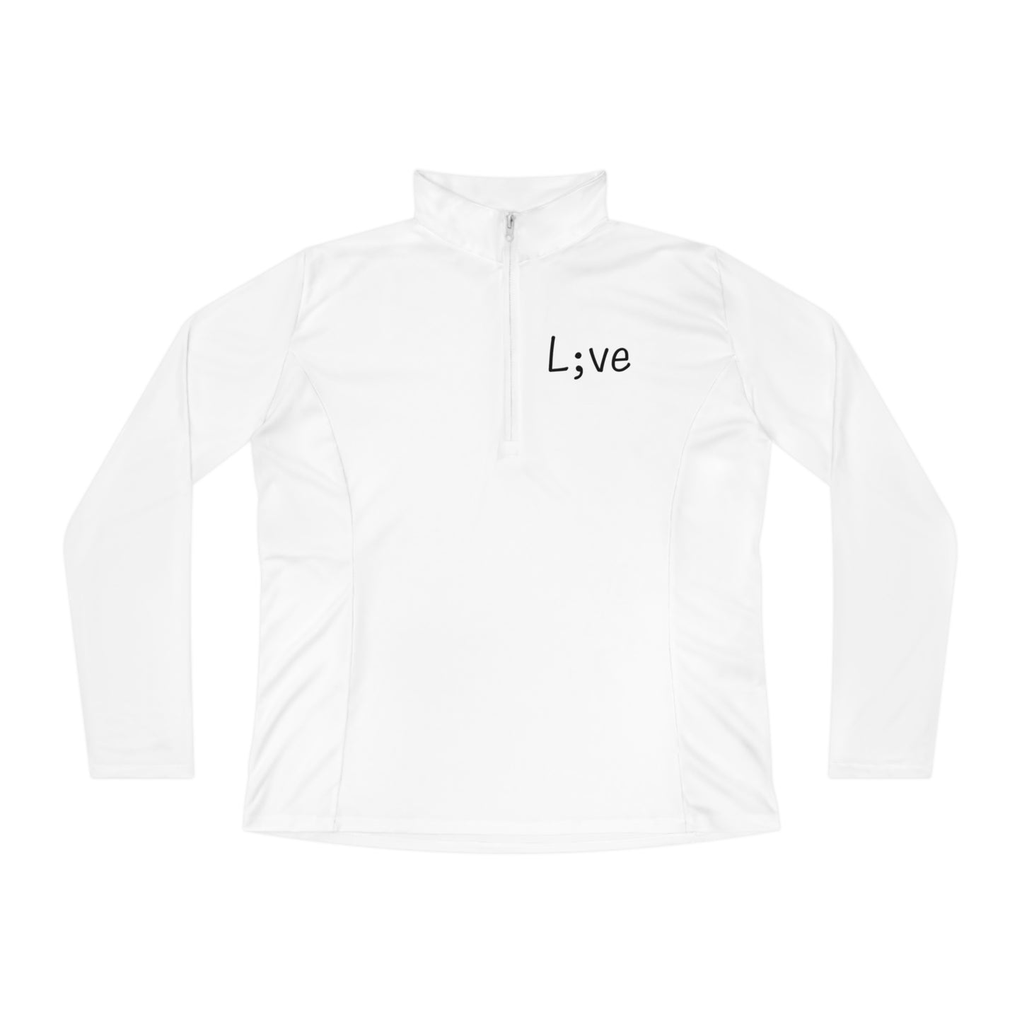 Semi-Colon L;ve Ladies Quarter-Zip Pullover