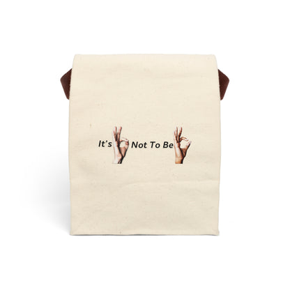 It's OK Not To Be OK Hands Canvas Lunch Bag With Strap