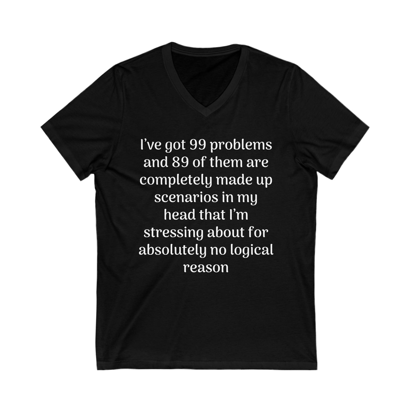 99 Problems Jersey Short Sleeve V-Neck Tee