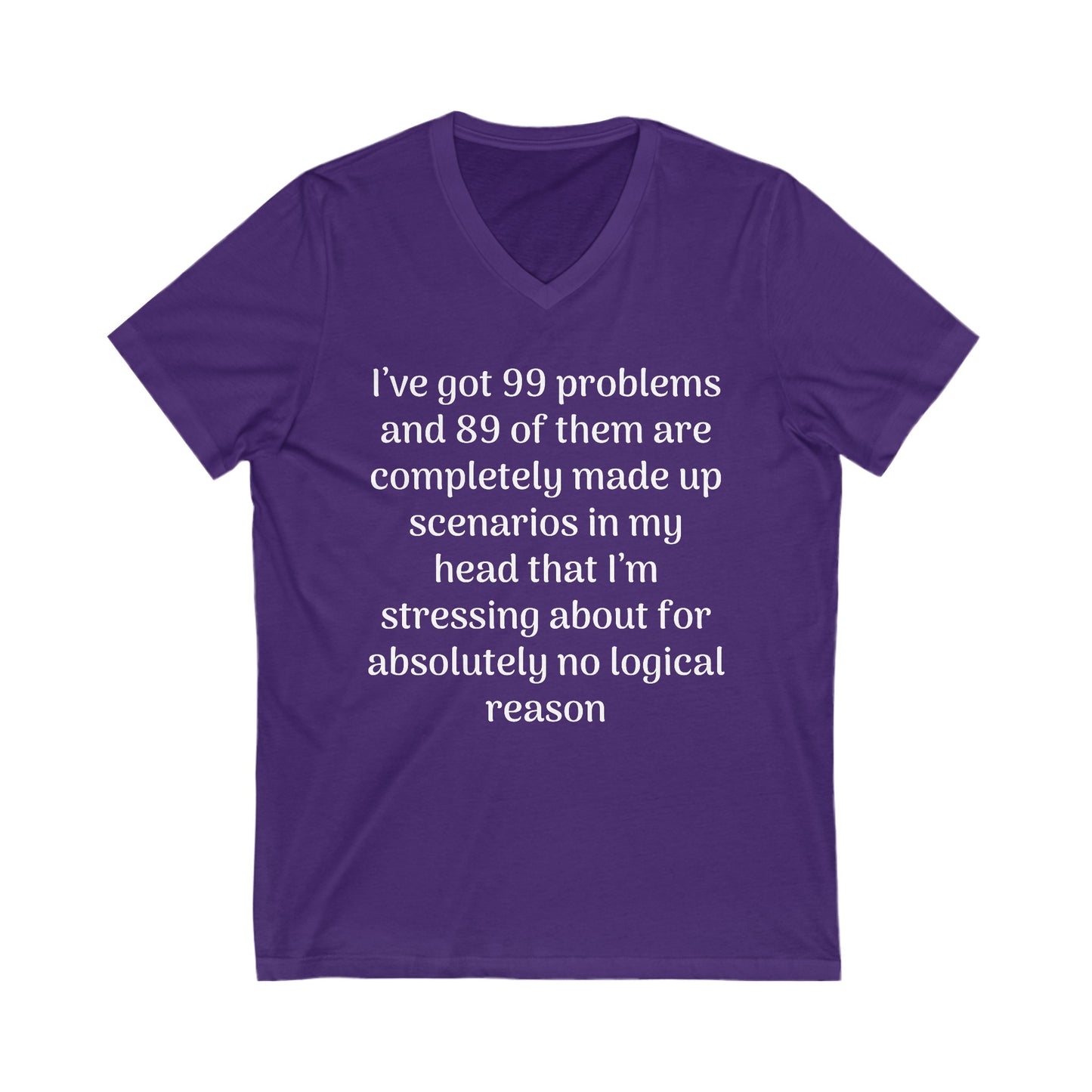 99 Problems Jersey Short Sleeve V-Neck Tee