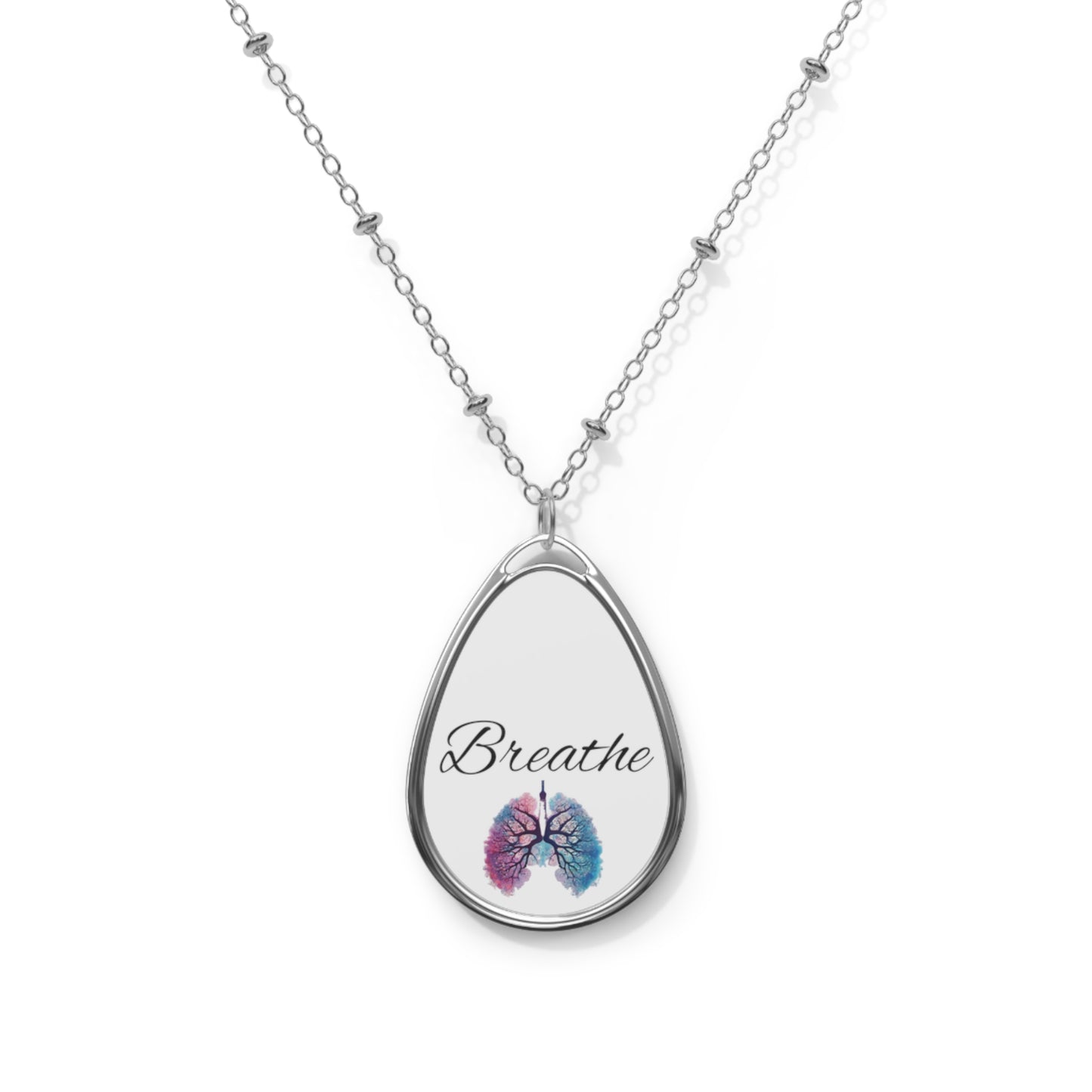 Breathe Oval Necklace